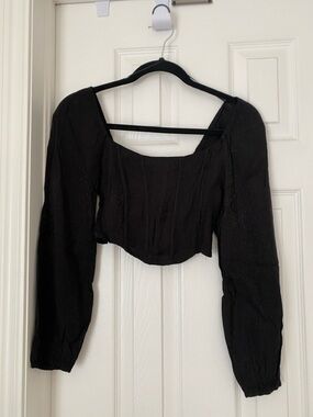 Kirious Los Angeles Long Sleeve Bustier  Cropped Top